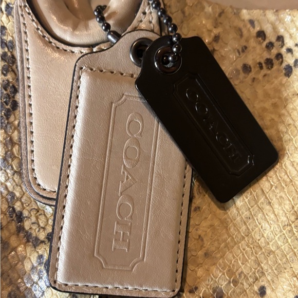 Coach Vintage “Kristen” Python Embossed Leather Tote Bag 16797 Pre-Owned - Picture 5 of 12